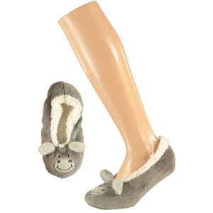 Meisjes ballerina pantoffels/sloffen nijlpaard maat 31-33