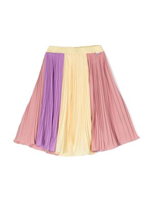Molo jupe plissée Becky à design colour block - Rose