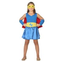 Supergirl jurk/jurkje verkleed kostuum voor meisjes - thumbnail