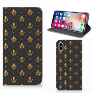 Apple iPhone Xs Max Hoesje met Magneet Franse Lelie