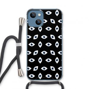 Eyes pattern: iPhone 13 mini Transparant Hoesje met koord