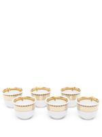 Versace lot de 6 petites tasses à détail Greca - Blanc