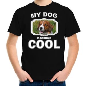 Honden liefhebber shirt Kooiker my dog is serious cool zwart voor kinderen