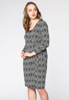 Yoek Dress cross-over CAPRI | Zwart | Maat 54/56