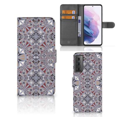 Samsung Galaxy S21 Plus | Bookcase | Flower Tiles