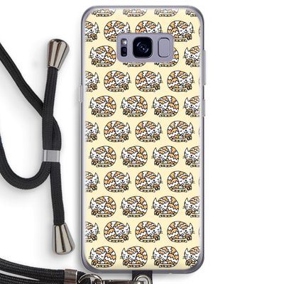 Slapende poes: Samsung Galaxy S8 Plus Transparant Hoesje met koord