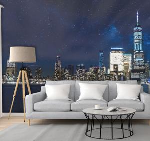 Fotobehang steden nacht uitzicht New York