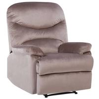 Beliani - ESLOV - TV-fauteuil - Beige - Fluweel - thumbnail