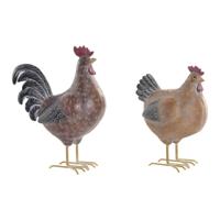 Decoratieve figuren Home ESPRIT Bruin Lichtbruin Kip 24,5 X 12 X 29 CM (2 Stuks) Decoratieve figuren Home ESPRIT Bruin Lichtbruin Kip 24,5 X 12 X 29 CM (2 Stuks)