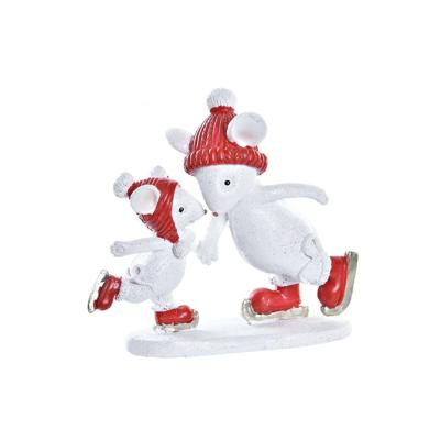 Kerstversiering DKD Home Decor Muis Hars (9,5 x 3,5 x 9 cm)