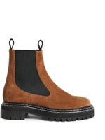 Proenza Schouler bottines chelsea à surpiqûres contrastantes - Marron