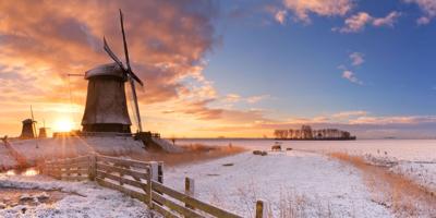 Tuinschilderij molen winter 70x50cm - Customize it