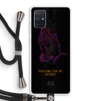 Praying For My Haters: Samsung Galaxy A71 Transparant Hoesje met koord