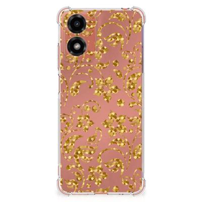 Motorola Moto G24 | G24 Power | G04 Case Gouden Bloemen Motorola Moto G24 | G24 Power | G04 Case Gouden Bloemen