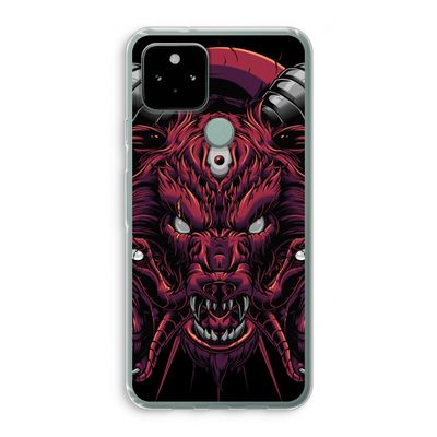 Hell Hound and Serpents: Google Pixel 5 Transparant Hoesje