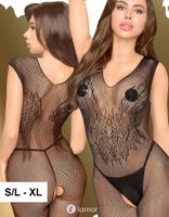 * PENTHOUSE Zwarte bodystocking Wild Catch * PENTHOUSE Zwarte bodystocking Wild Catch
