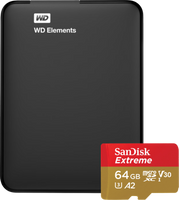 WD Elements Portable 1TB + SanDisk MicroSDXC Extreme 64GB - thumbnail