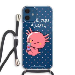 Love You A Lotl: iPhone 12 Transparant Hoesje met koord