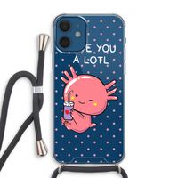 Love You A Lotl: iPhone 12 Transparant Hoesje met koord Love You A Lotl: iPhone 12 Transparant Hoesje met koord