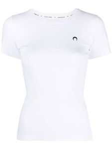 Marine Serre t-shirt en coton à logo Crescent Moon - Blanc