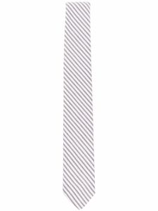 Thom Browne Kids cravate en seersucker - Gris