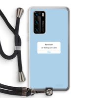 Reminder: Huawei P40 Transparant Hoesje met koord