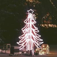 VidaXL Kerstfiguur kerstboom met warmwitte led&apos;s 87x87x93 cm