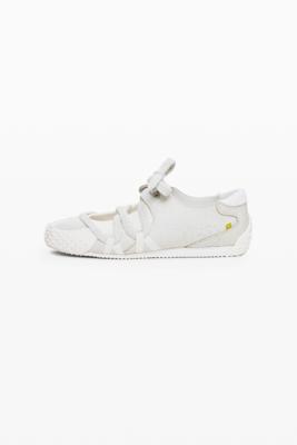 SNEAKER VAN RUWE STOF - WHITE - 38