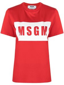 MSGM t-shirt à logo imprimé - Rouge