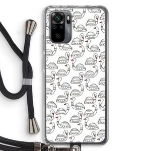 Zwanen: Xiaomi Redmi Note 10 Pro Transparant Hoesje met koord