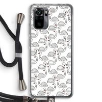 Zwanen: Xiaomi Redmi Note 10 Pro Transparant Hoesje met koord