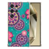 Samsung Galaxy S25 Ultra Hoesje - Cirkels en Vlinders TPU Antishock Samsung Galaxy S25 Ultra Hoesje - Cirkels en Vlinders TPU Antishock