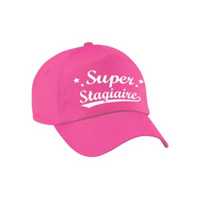 Super stagiaire cadeau petje - baseball cap - roze - voor dames - bedankt - voor een stagiaire
