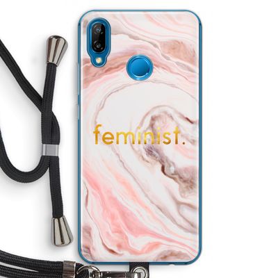 Feminist: Huawei P20 Lite Transparant Hoesje met koord