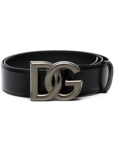 Dolce & Gabbana ceinture à boucle logo DG - Noir