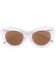 Thom Browne Eyewear lunettes de soleil oeil de chat - Marron