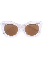 Thom Browne Eyewear lunettes de soleil oeil de chat - Marron