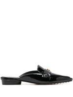 Tory Burch chaussons vernis à petit talon - Noir
