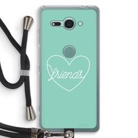 Friends heart pastel: Sony Xperia XZ2 Compact Transparant Hoesje met koord