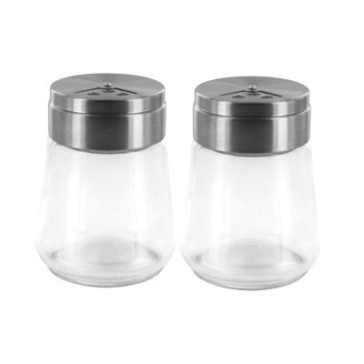 Home Deco Factory Peper en Zoutstrooier - 2x - glas - 80 ml - transparant - kruidenpotje Home Deco Factory Peper en Zoutstrooier - 2x - glas - 80 ml - transparant - kruidenpotje