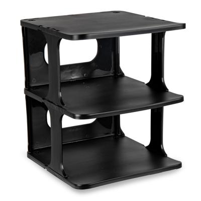 Schoenenrek - verticaal - stapelbaar - zwart - kunststof - 26 x 25 x 30 cm - voor 3x paar schoenen