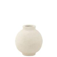 J-line - Pot Glad Sphere Papier Mache Wit - 30x30x30cm J-line - Pot Glad Sphere Papier Mache Wit - 30x30x30cm