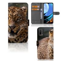 Xiaomi Redmi 9T | Poco M3 | Telefoonhoesje | Met pasjeshouder | Luipaard