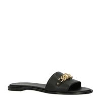 Michael Kors Rina Slide leren slippers zwart - thumbnail