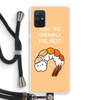 You're Shrimply The Best: Samsung Galaxy A71 Transparant Hoesje met koord