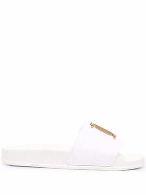 DSQUARED2 claquettes à plaque logo - Blanc