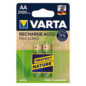 Varta RECH.AC.RECYC.AA2100mAh BLI2 Oplaadbare AA batterij (penlite) NiMH 2000 mAh 1.2 V 2 stuk(s)