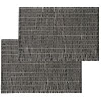 Set van 12x stuks placemats zwart bamboe 45 x 30 cm