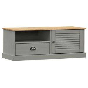 The Living Store VIGO Houten Tv-Meubel - 106 x 40 x 40 cm - Grijs