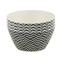 Schaaltjes - 4x stuks - bamboe fiber - D14xH7 cm - kommetjes voor o.a. yogurt en snacks